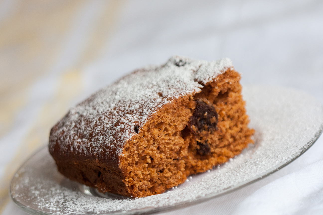 slice of tomato soup cake