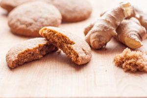 molasses cookies with ginger and brown sugar