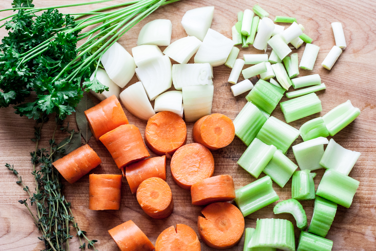 raw-chopped vegetables