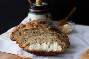 soda bread with butter