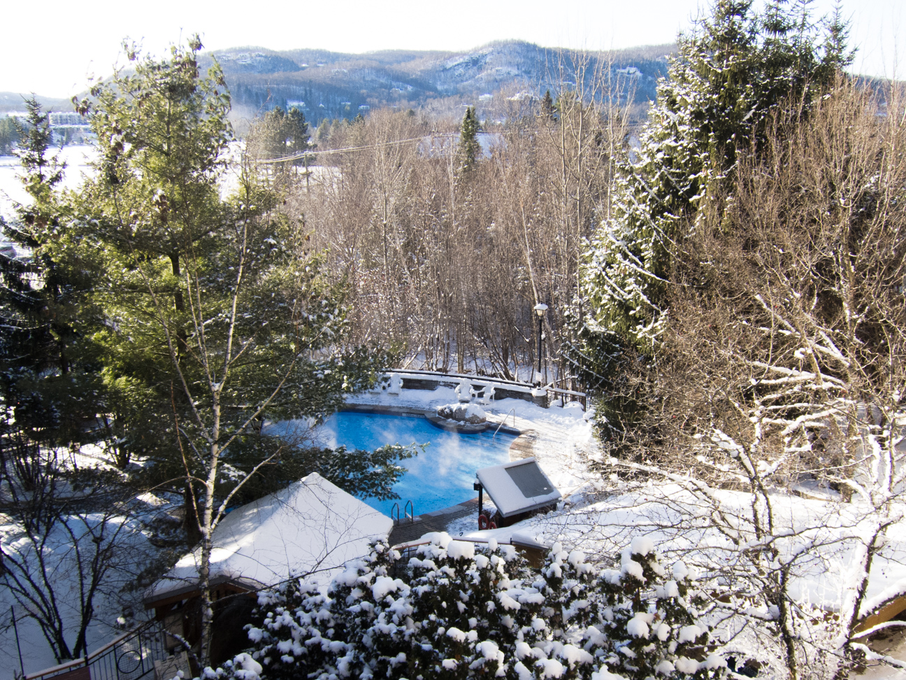 outdoor pool in winter