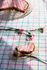 bakewell tart with flowers