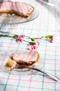 bakewell tart with flowers
