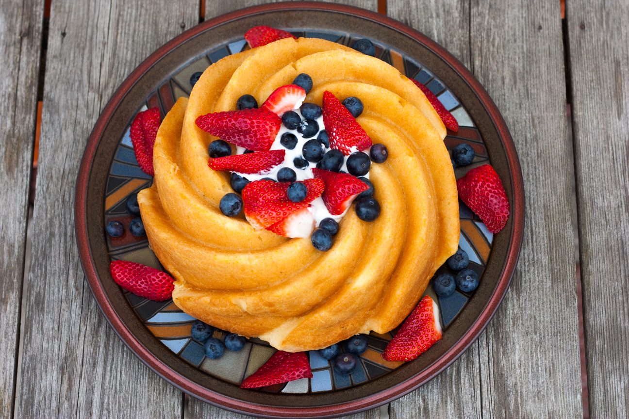 lemon elderflower savarin cake