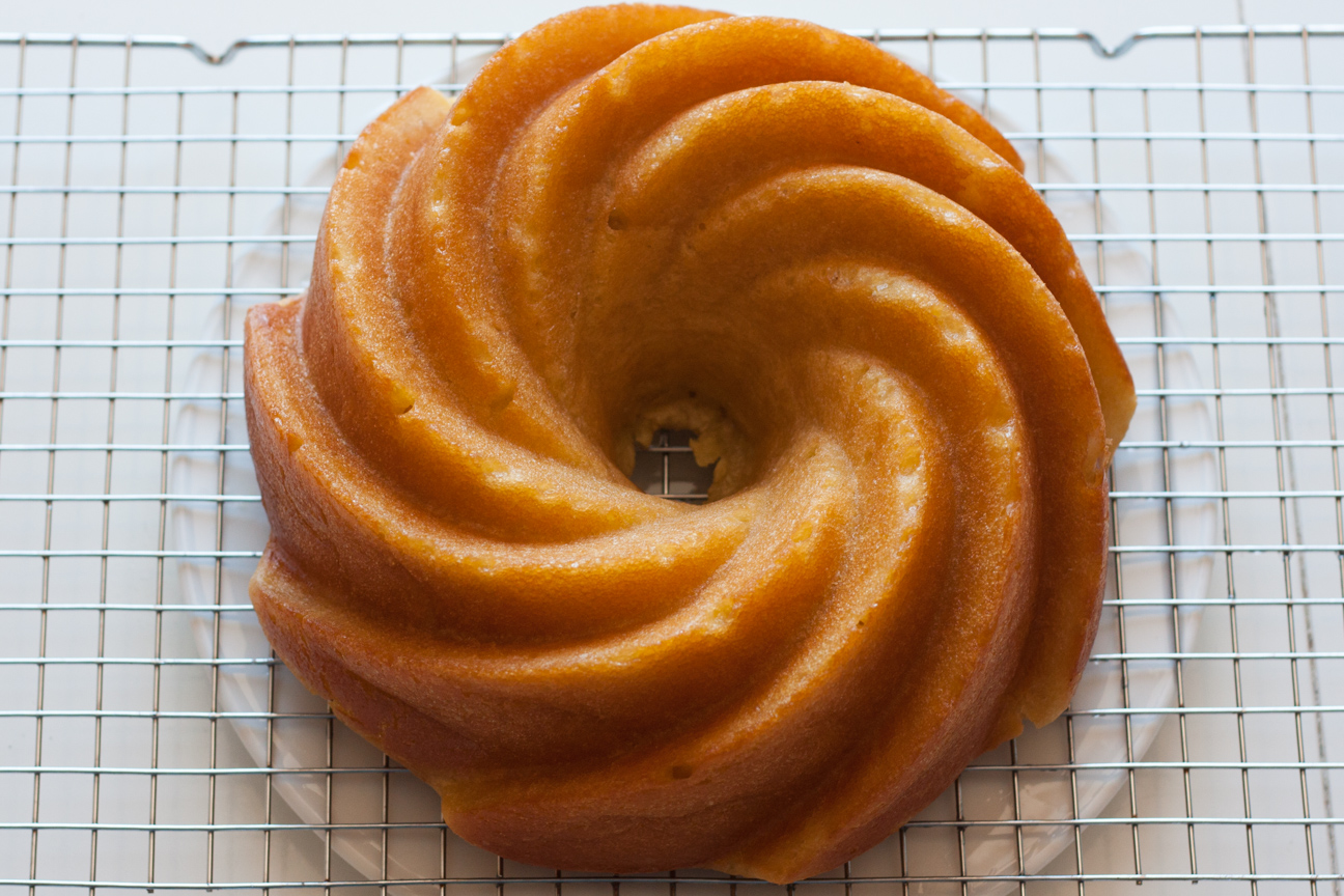 lemon elderflower savarin cake