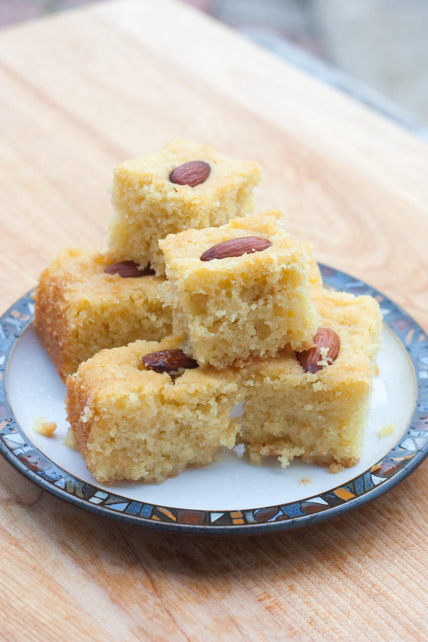 Egyptian Basbousa Cake Recipe Tea and Mangoes