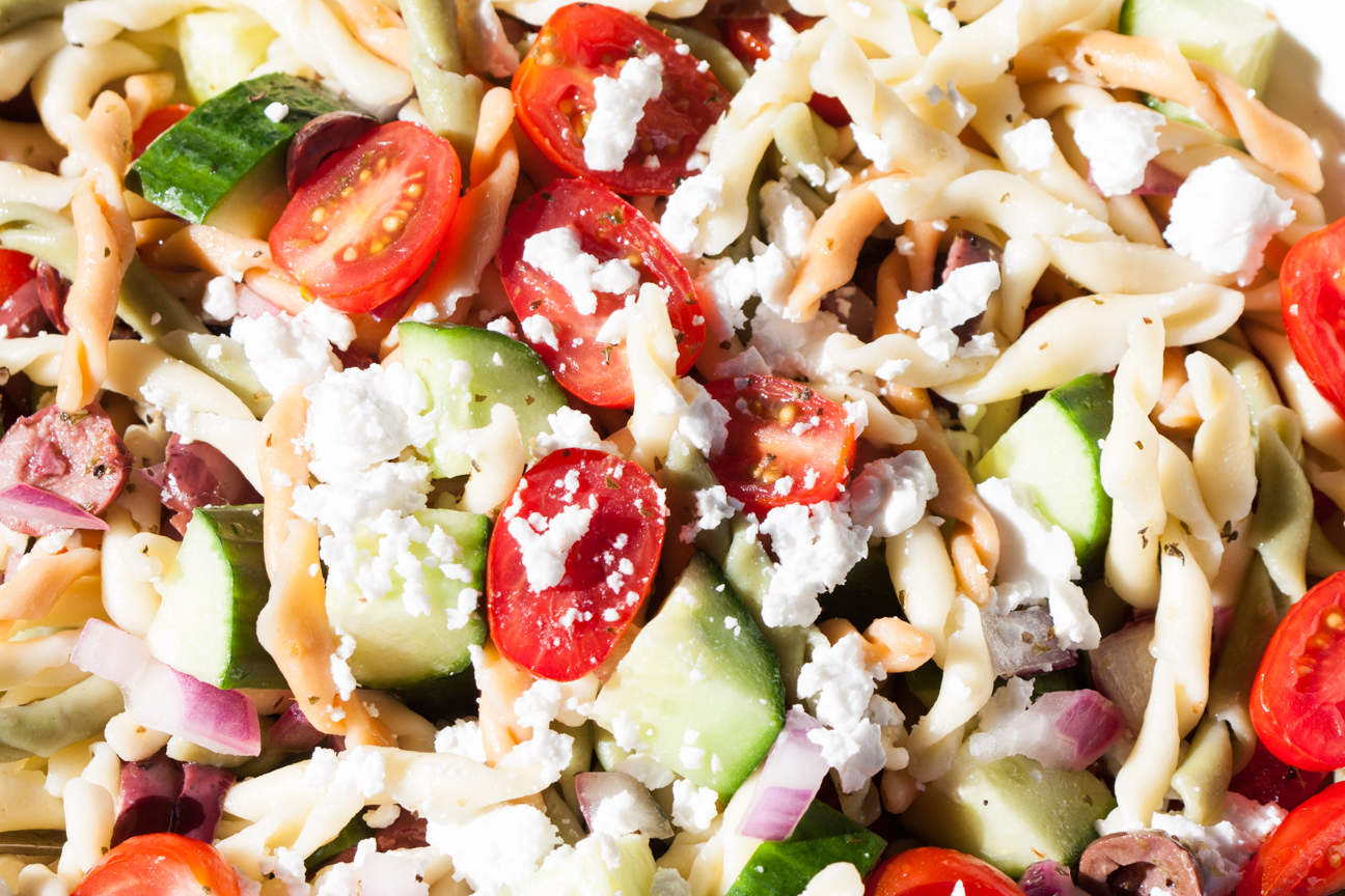 greek horiatiki pasta salad