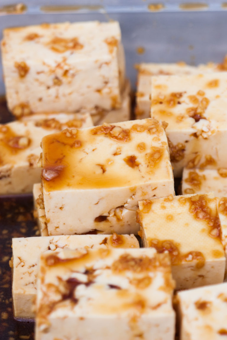 Orange Soy Honey Tofu Marinade for BBQ Tea and Mangoes