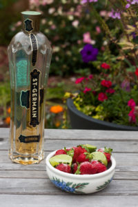 strawberries, limes, elderflower liqueur for strawberry lime elderflower granita