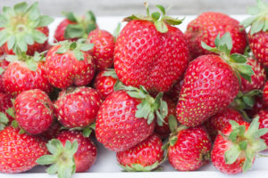 strawberries strawberry lime elderflower granita