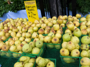 bartlett pears at Ottawa Farmer's Market