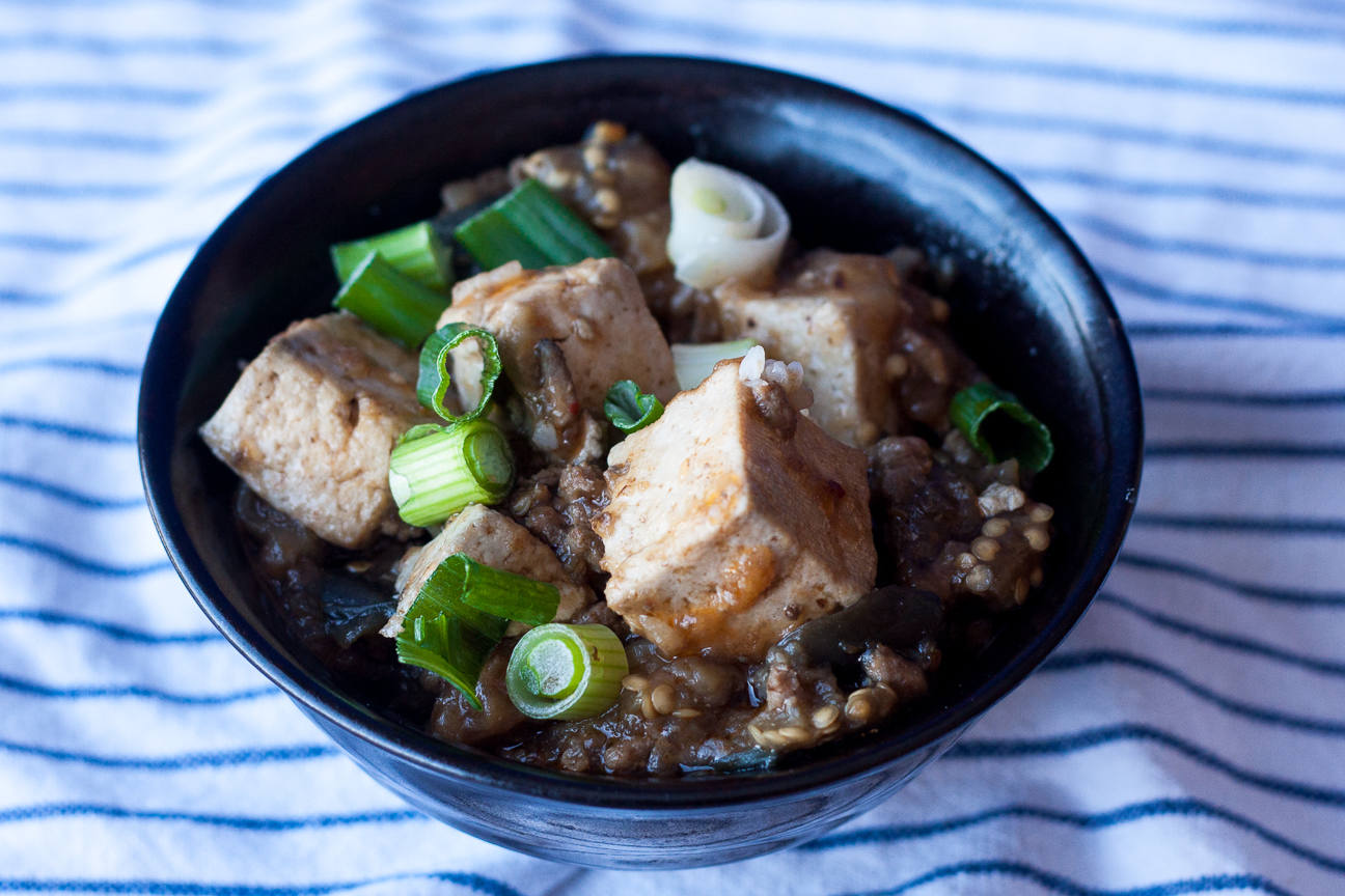 ma po tofu with eggplant