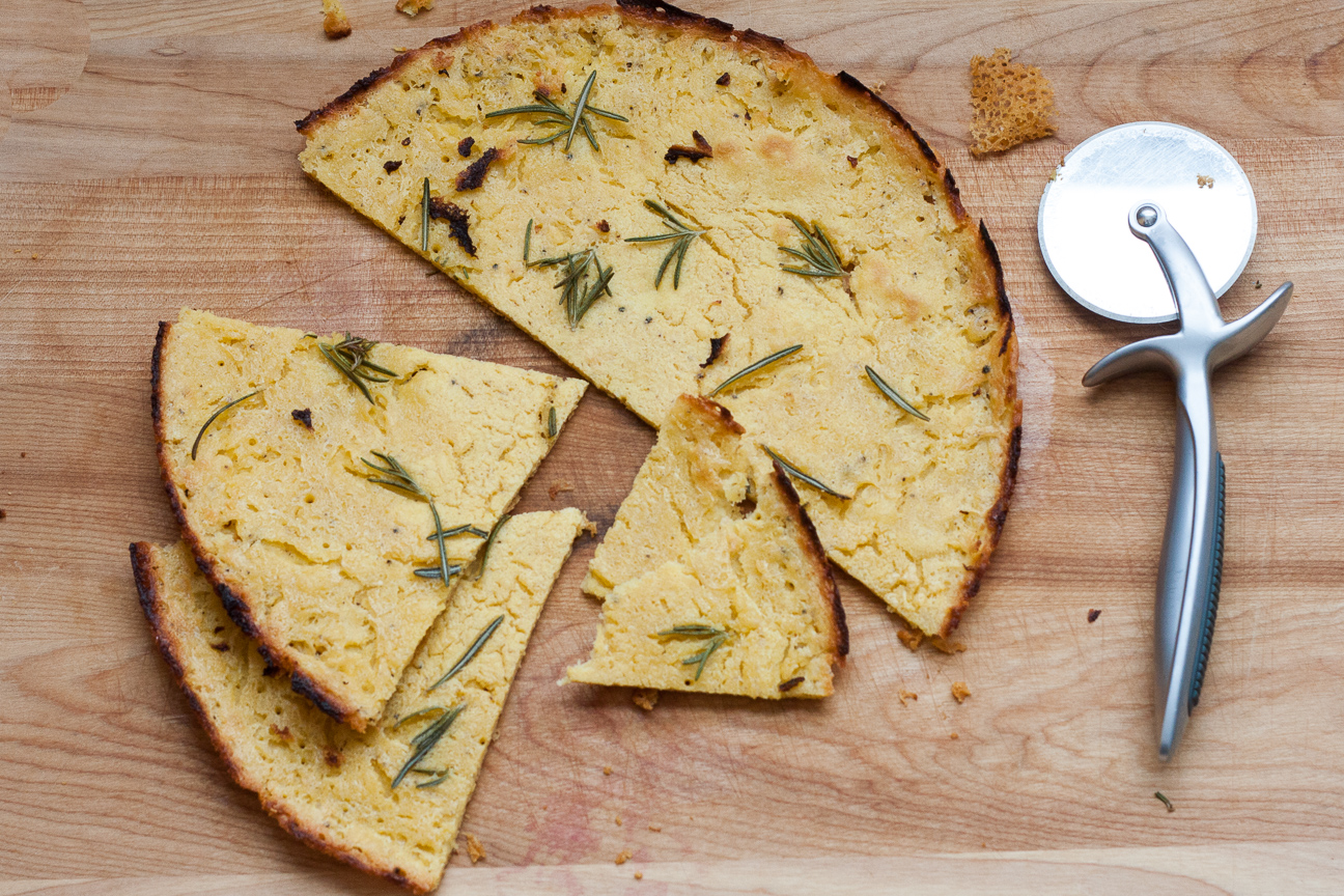 torta di ceci with rosemary