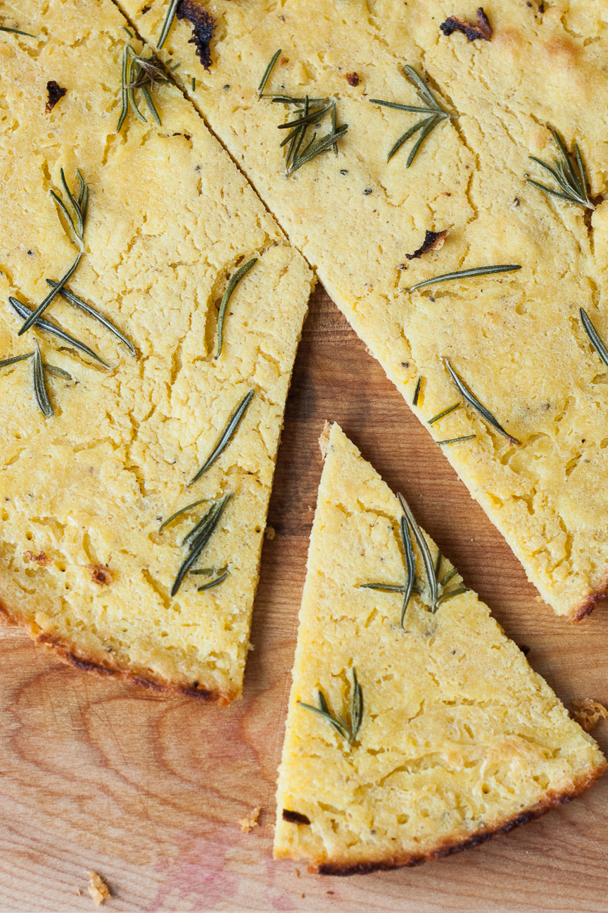 torta di ceci with rosemary