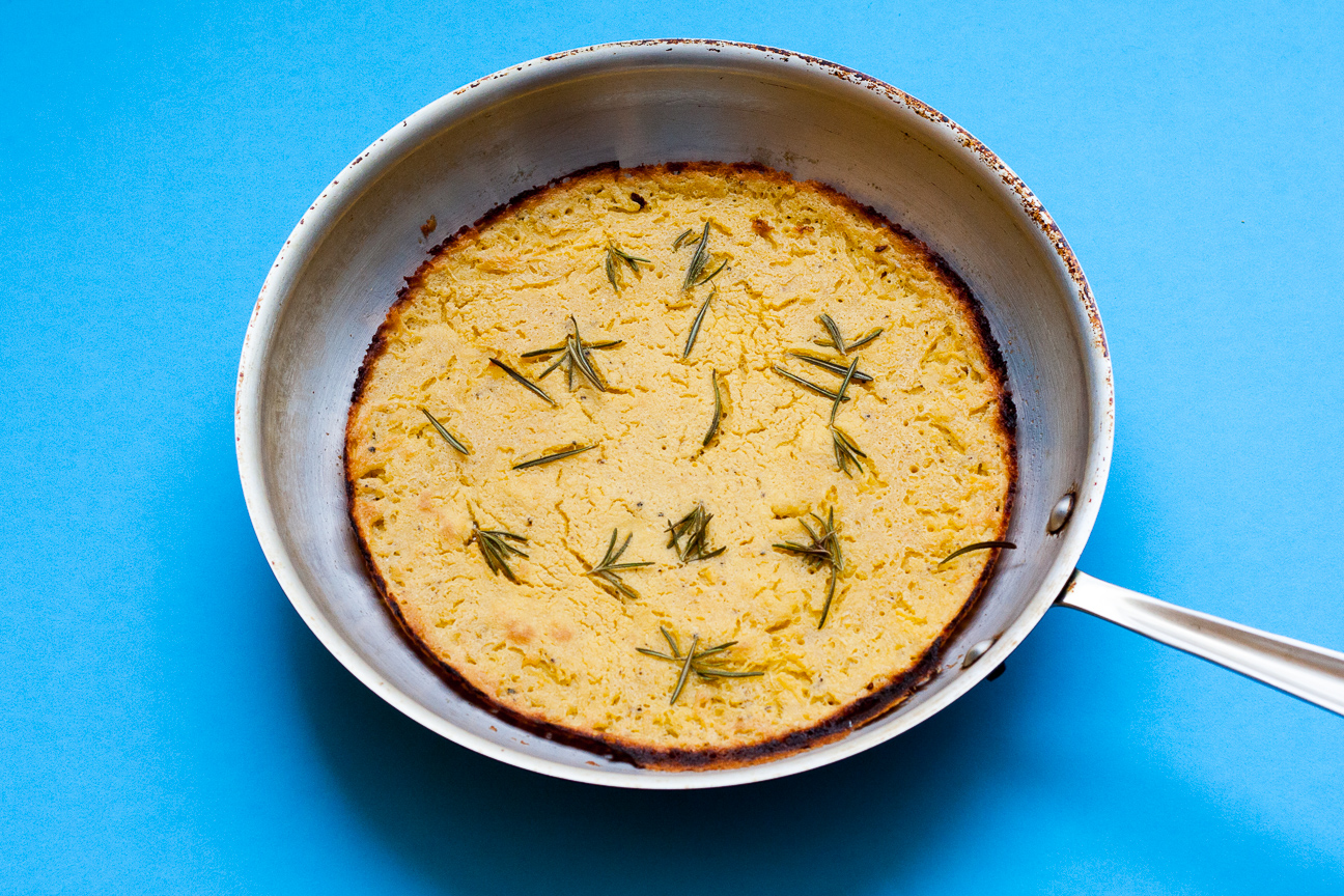 torta di ceci with rosemary