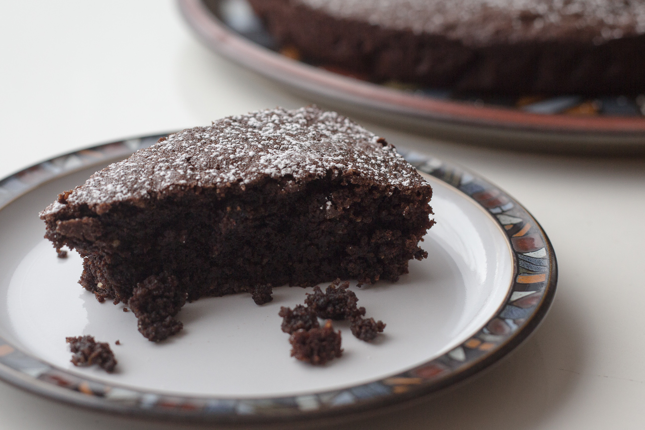 slice of Chocolate Orange Almond Cake