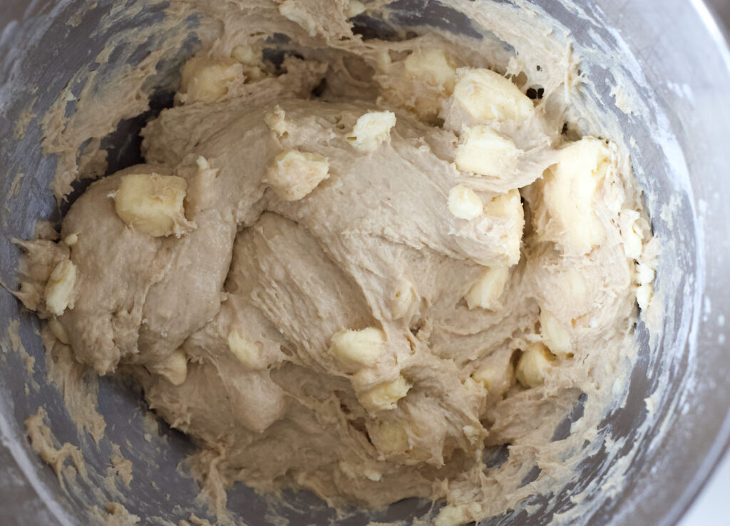 Danish pastry dough in a bowl