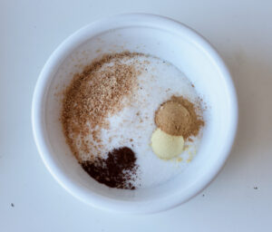 sugar and spices in a bowl