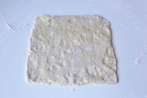 danish pastry dough rolled into a rectangle