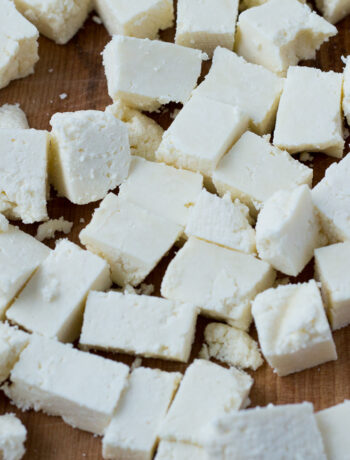 cubed paneer cheese