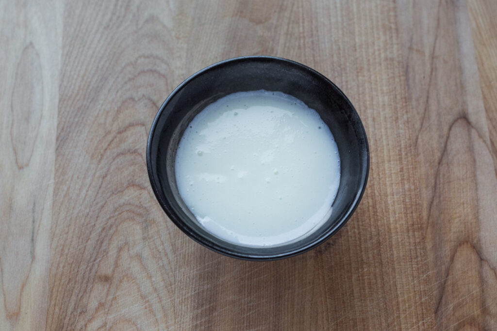 custard in a bowl