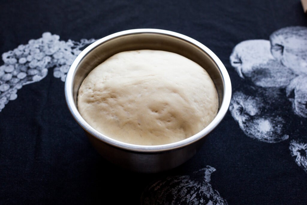 dough rising in a bowl