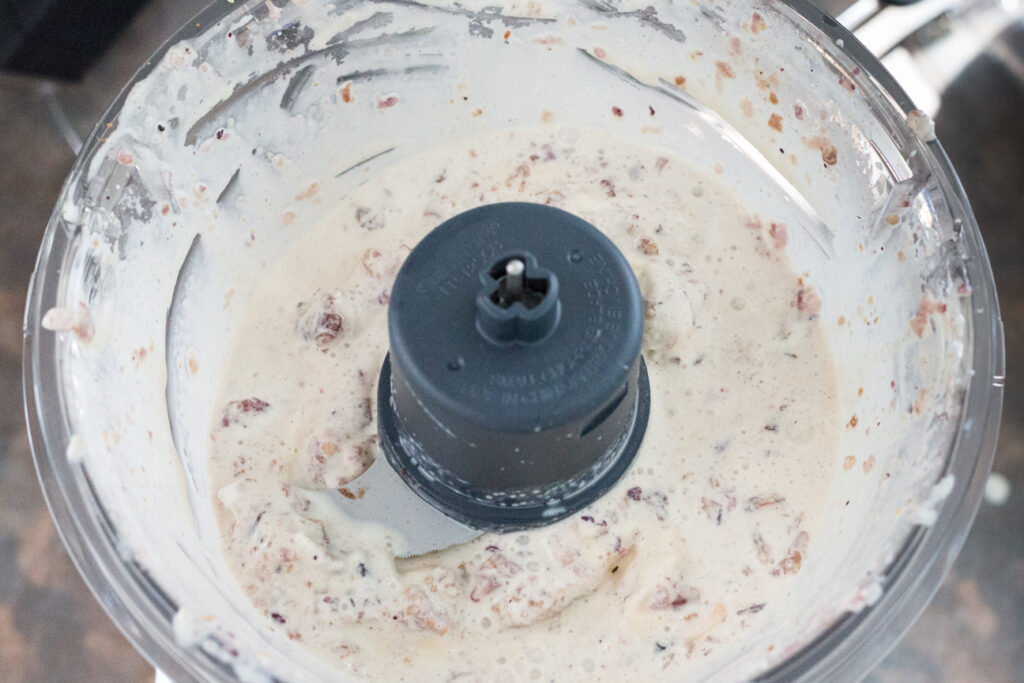 pie and ice cream blitzed in a food processor