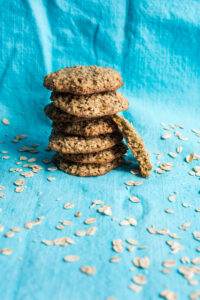 a stack of oatmeal cookies